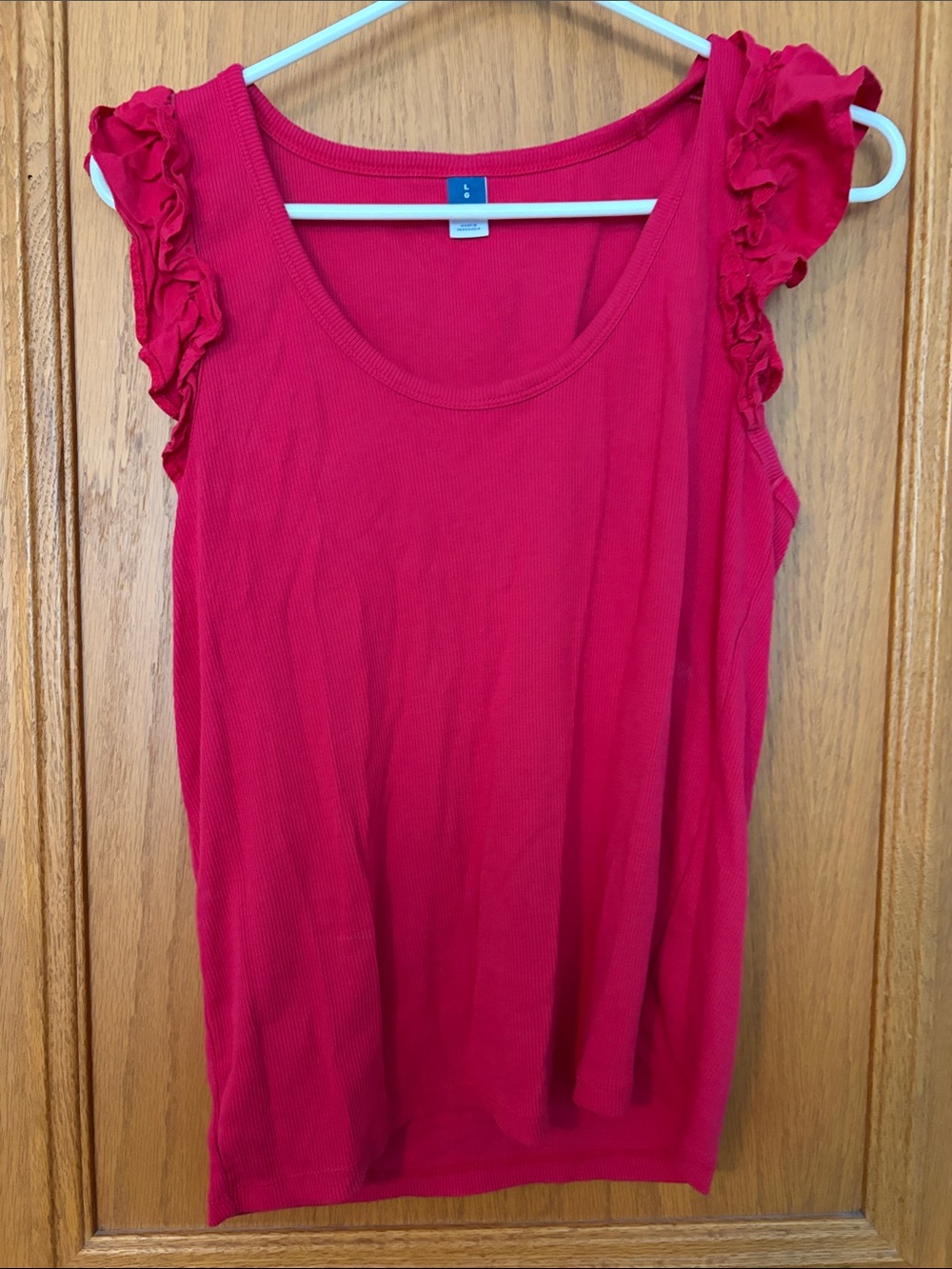 Old Navy Ruffle Sleeve Tank Top - Bright Red